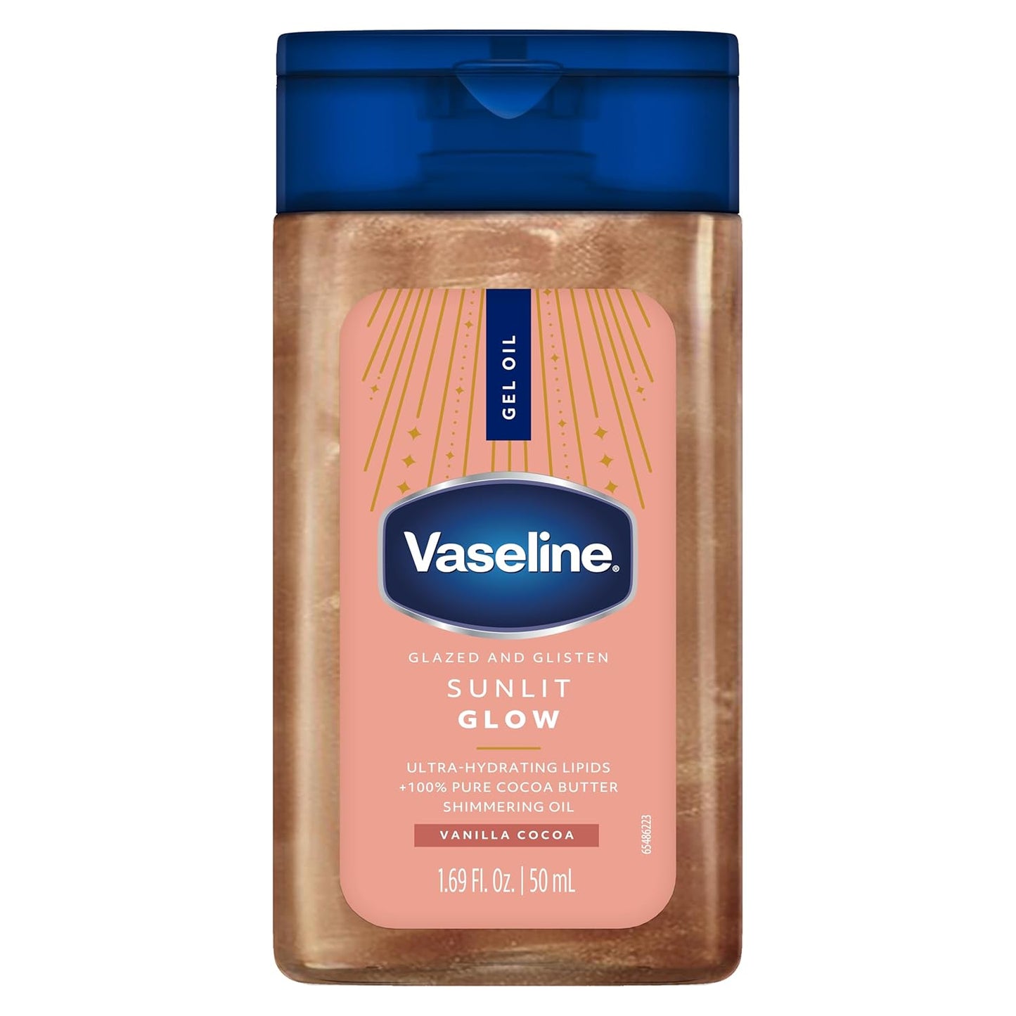 Vaseline_Glazed_and_Glisten_Sunlit_Glow_Body_Gel_Oil,_Ultra-Hydrating_Lipids_with_100%_Pure_Cocoa_Butter_and_Shimmering_Oil,_Vanilla_Cocoa_Scent,_1.69_Fl_Oz,_3_Pack