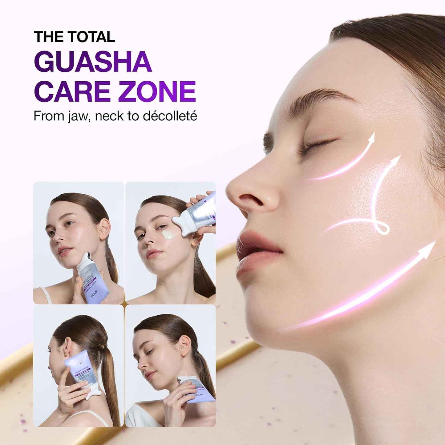 ANUA Collagen Retinol Refining Gua Sha Cream, Neck Cream For Lifting & Firming, Jawline to Décolleté, Daily Moisturizer, Fine Line Care, Neck Massager, Korean Skin Care, 2.7fl.oz