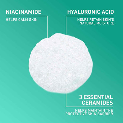 CeraVe Foaming Facial Cleanser, Daily Face Wash for Oily Skin, Hyaluronic Acid + Ceramides + Niacinamide, Fragrance Free, Non-Drying Oil Control Face Wash, 19 Fluid Ounces