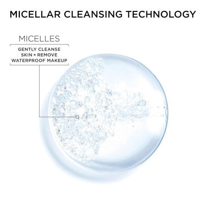 Garnier Micellar Water For Waterproof Makeup, Hydrating Facial Cleanser & Makeup Remover, Suitable for Sensitive Skin, Vegan, Cruelty Free