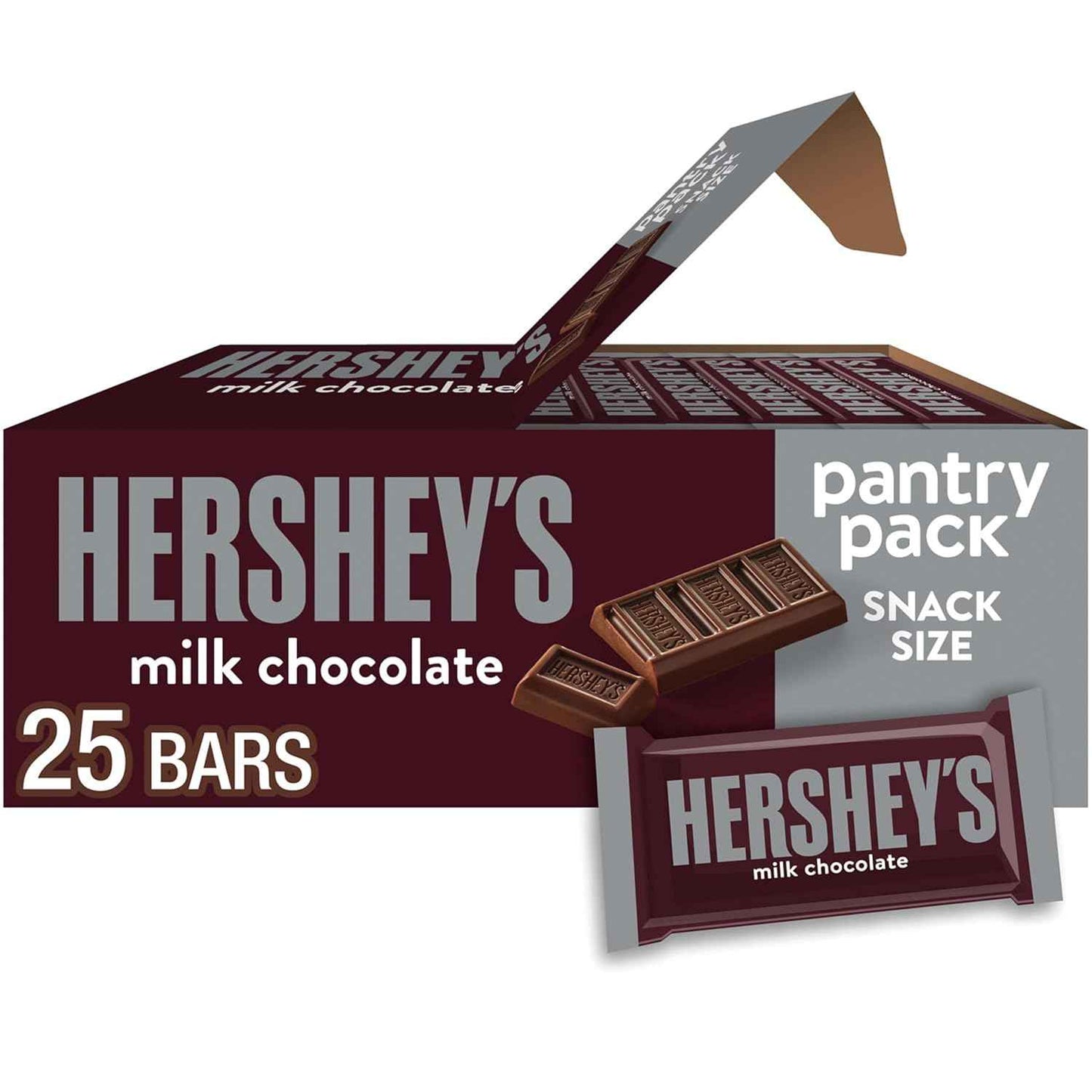 HERSHEY'S Milk Chocolate Snack Size, Candy Bars, 11.25 oz, Easter Basket Stuffers