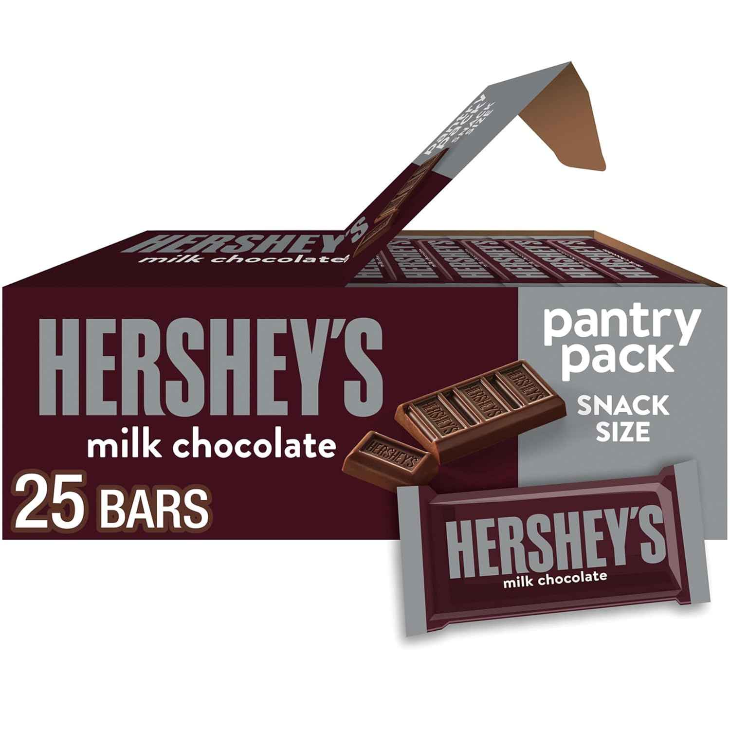 HERSHEY'S Milk Chocolate Snack Size, Candy Bars, 11.25 oz, Easter Basket Stuffers