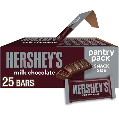 HERSHEY'S Milk Chocolate Snack Size, Candy Bars, 11.25 oz, Easter Basket Stuffers