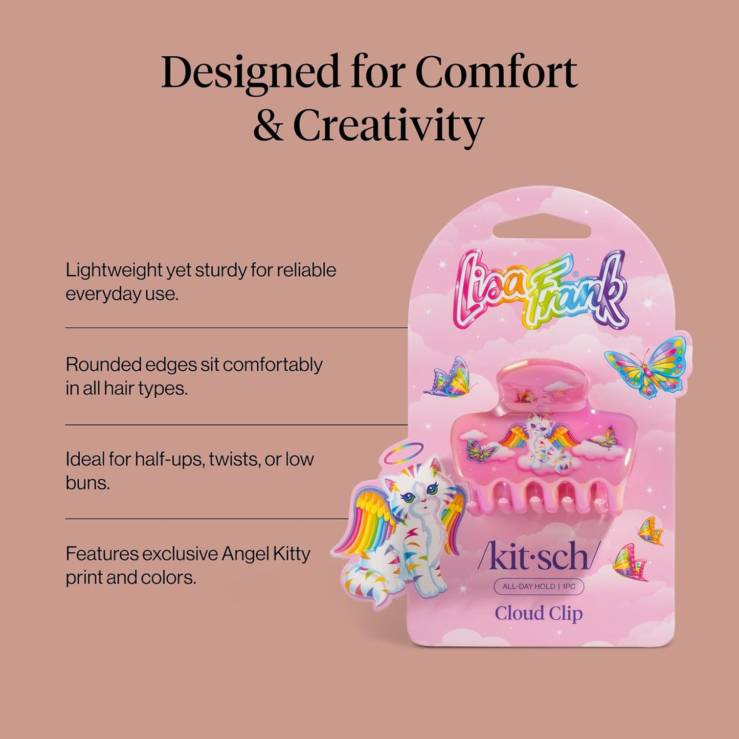 Lisa_Frank_x_Kitsch_Medium_Cloud_Hair_Clip_for_Women_-_Lightweight_&_Sturdy_Claw_Clip_with_Rounded_Edges_for_Comfortable_Hold,_Ideal_for_Half-Up_Hairstyles_&_Low_Buns_-_Angel_Kitty