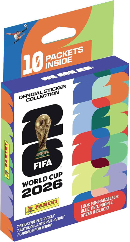 2026 Panini FIFA World Cup Sticker EcoBlister – 10 Official Sticker Packs – Licensed Tournament Collection