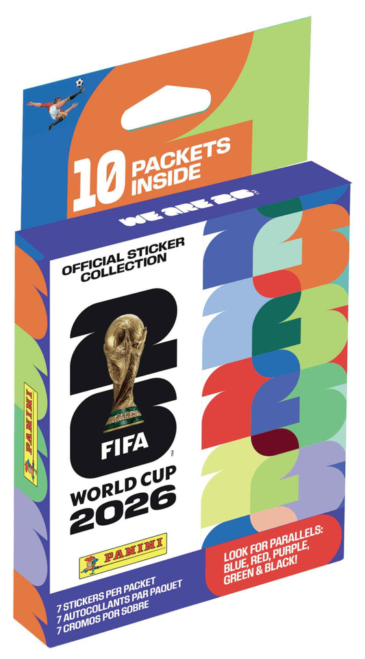 2026 Panini FIFA World Cup Sticker EcoBlister – 10 Official Sticker Packs – Licensed Tournament Collection