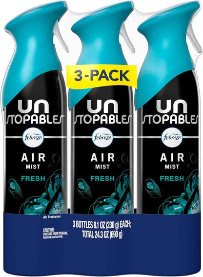 Febreze Air Mist, Air Freshener Spray, Odor Fighting Room Spray, Deodorizer for Home Bathroom Kitchen Office Apartment Dorm Room Classroom