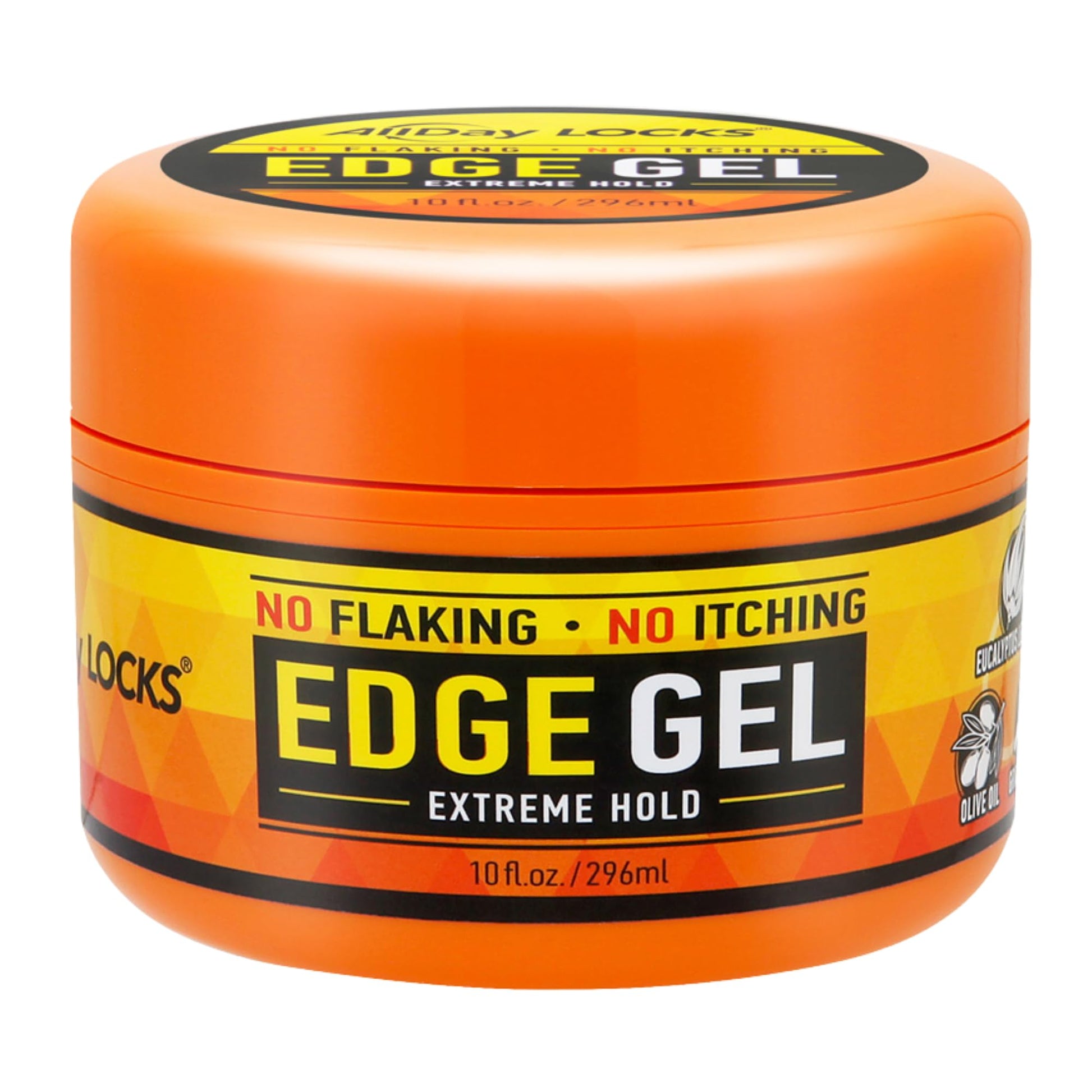 AllDay Locks Edge Gel Extreme Hold - Hair Gel for Maximum Control &amp;amp; Braiding, Natural Edge Lock &amp;amp; Fixer for Women &amp;amp; Men, Sleek Moisturizing Formula, No Frizz, Flakes, or Grease - 10 oz Jar