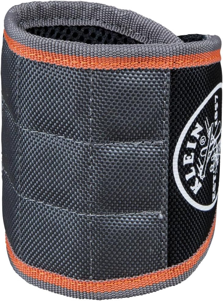 Klein_Tools_55895_Magnetic_Wristband,_Tradesman_Pro_Tool_Wristband_Holds_Wire_Connectors,_Screws,_Nails,_Drill_Bits,_With_Breathable_Mesh