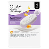 Olay Beauty Bar, Age Defying, 10x More Moisturizers, Smooth & Gentle on Skin, Vitamin E & Vitamin B3 Complex, For All Skin Types, Shea Butter Scent, 3.17 oz