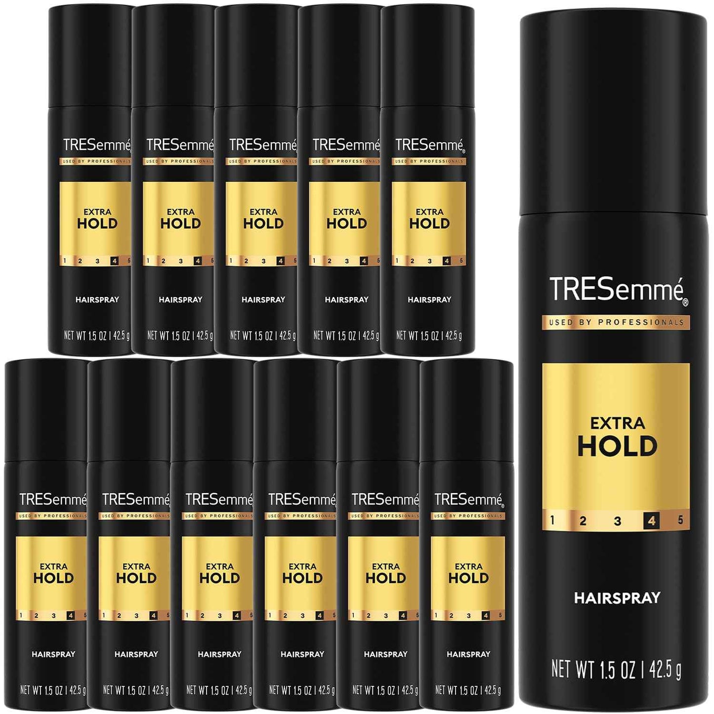 TRESemmé Travel Hairspray, Extra Hold,  Moisturizing Hair Spray, Anti-Humidity, Anti-Frizz Hair Products, 1.5 Oz Ea