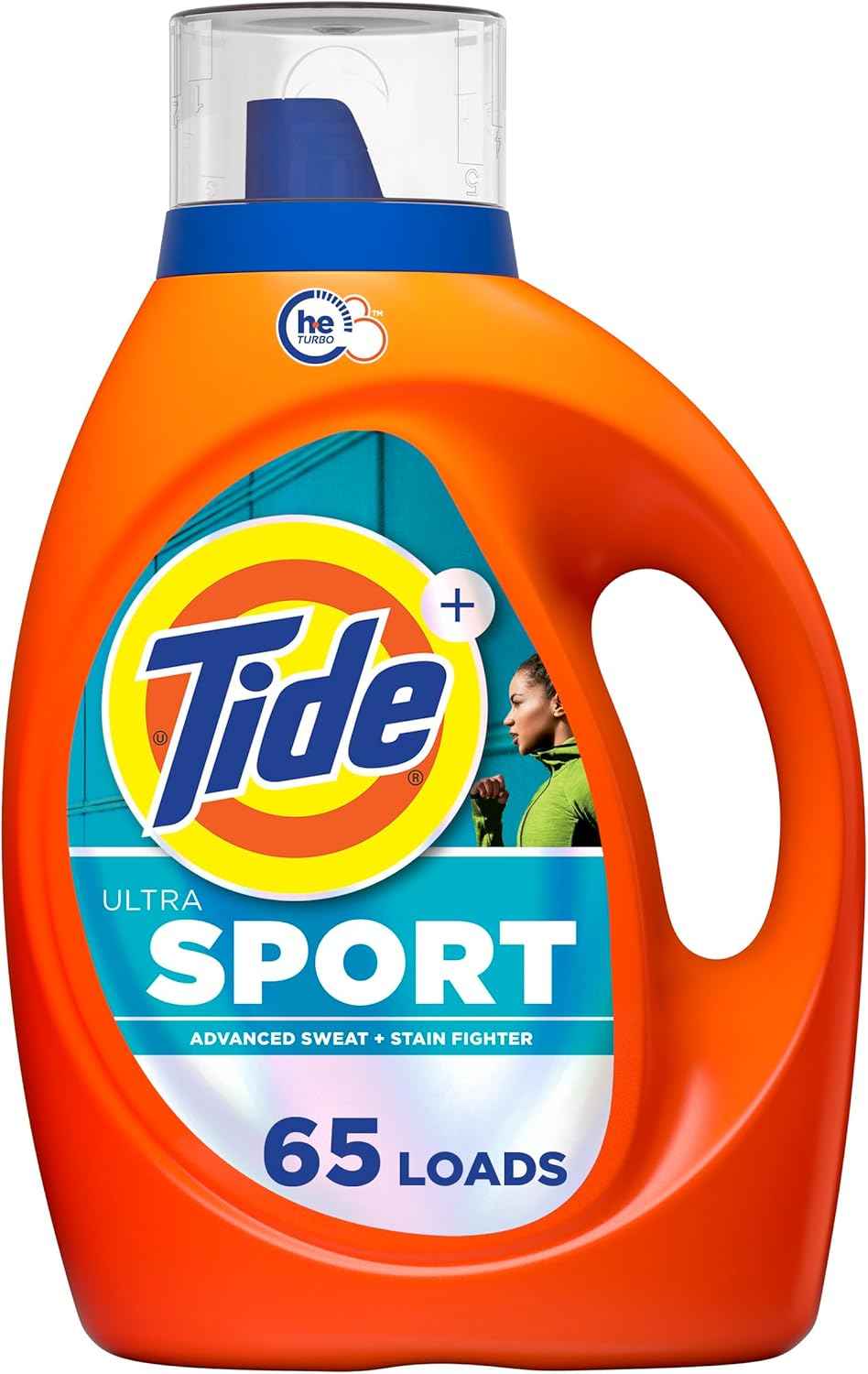 Tide Ultra Sport Liquid Laundry Detergent, 92 fl oz, 65 Loads, Laundry Detergent Liquid with Advanced Sweat plus Stain Fighters