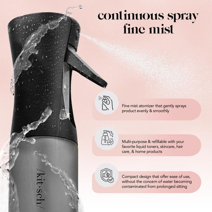 Kitsch_Continuous_Spray_Bottle_for_Hair_–_Fine_Mist_Water_Mister_&_Water_Spray_Bottle_–_Recycled_Hair_Spray_Bottle_–_Spray_Bottles_for_Cleaning,_Styling,_Plants_&_More_–_Black,_150ml