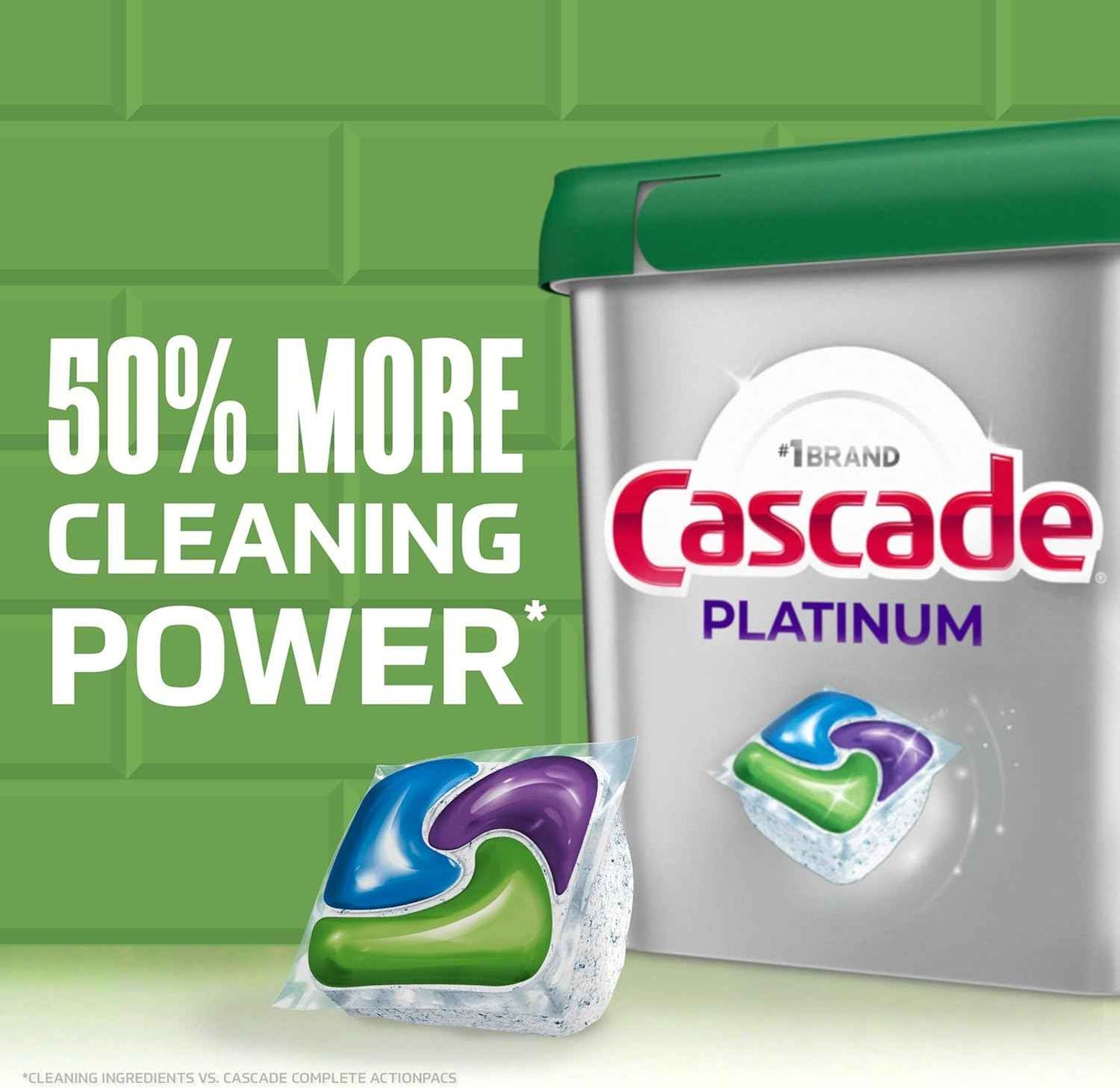 Cascade Platinum Dishwasher Pods, Dishwasher Detergent, Dish Detergent Soap, Fresh