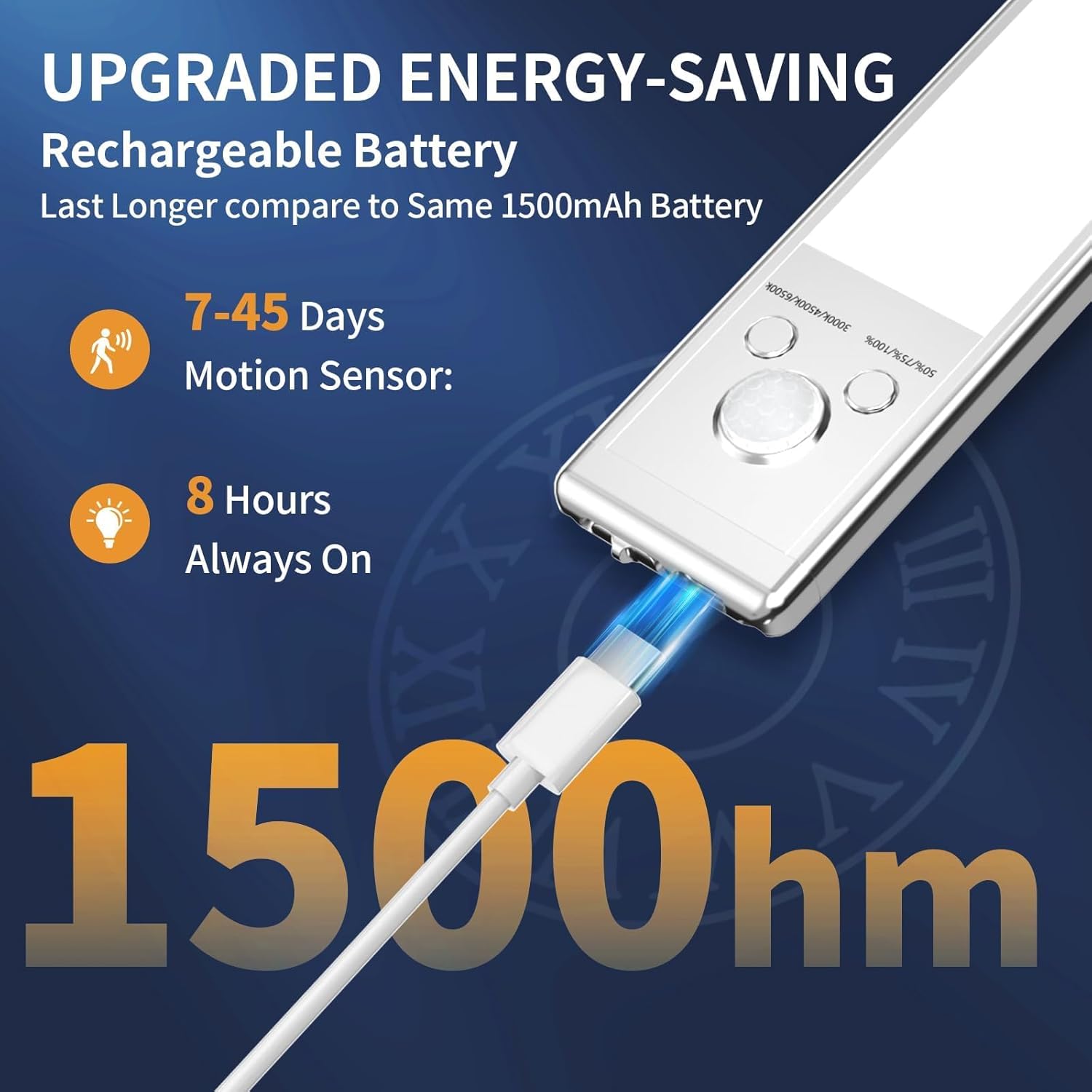 Under_Cabinet_Lights,76_LED_Operated_Motion_Sensor_Light_Indoor,1500mAh_USB_Rechargeable_Closet_Lights,_2/4_Pack_Magnetic_Dimmable_Closet_Lights，Wireless_Under_Counter_Lights_for_Kitchen,_Stairs