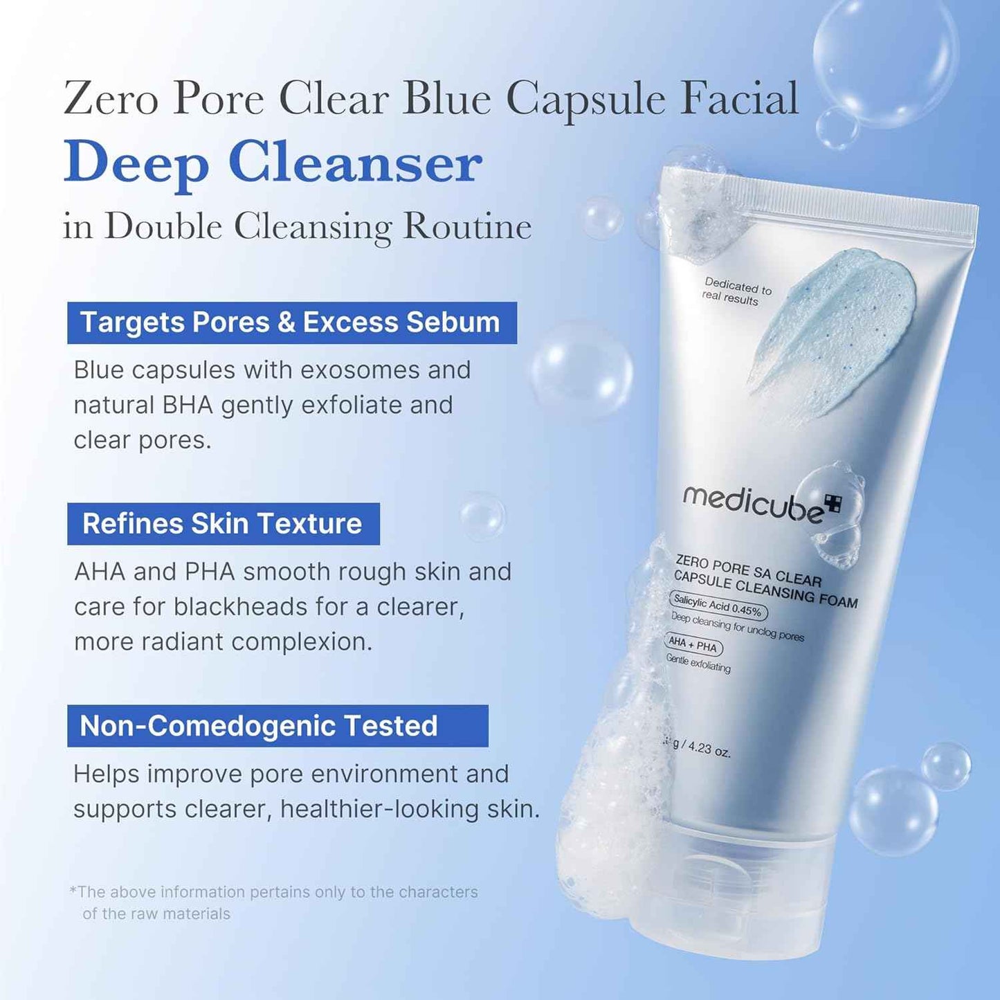 medicube | Daily Gentle Cleanser for Skin Texture, Blackhead & Pore Care | AHA, BHA & PHA for Deep Cleansing | Korean Skincare