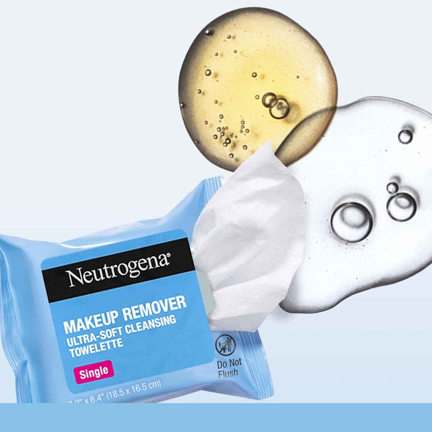 Neutrogena Makeup Remover Wipes, Daily Single Face Cleansing Towelettes, Makeup Removing Cleansing Wipes Removes Dirt & Oil, Alcohol-Free Face Towelettes
