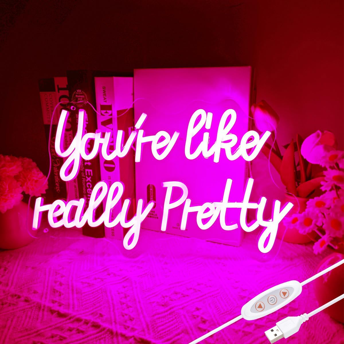 You_like_really_pretty_Led_Neon_Sign_15_*_9_inch,_Pink_neon_lights_with_USB_for_Room_decor,neon_sign_for_Wall_decor,Birthday,light_up_sign_for_wedding_sign,Bacelorette_Party,Bedroom,Gift