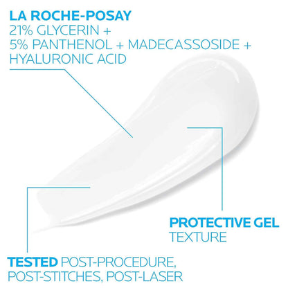 La Roche-Posay Cicaplast Gel B5, Protective Repair Gel for Cracked, Chapped Skin with Madecassoside and Glycerin, Tested Post-Procedure, Post-Stitches, Post-Laser, 1.35 Fl Oz