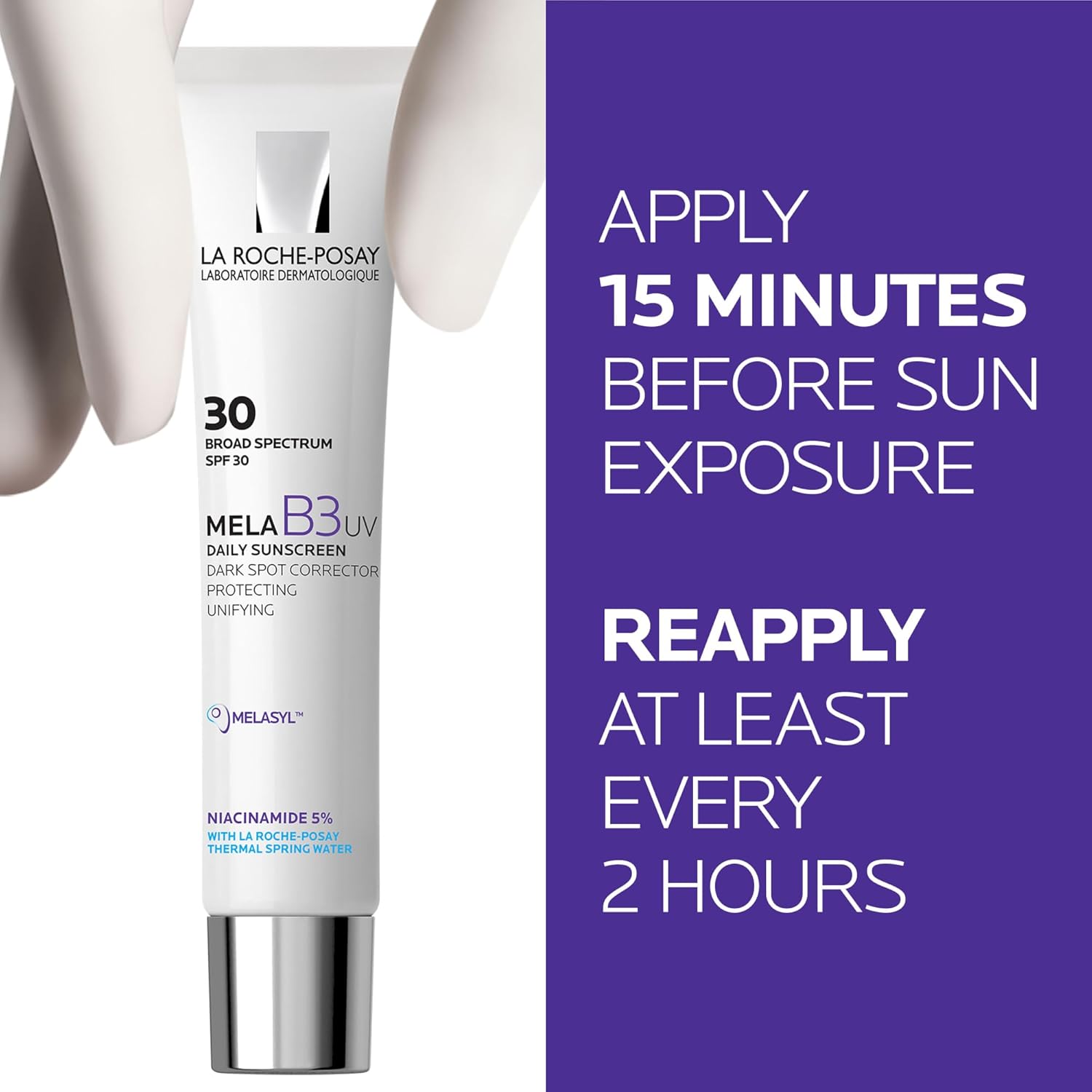 La_Roche-Posay_Mela_B3_UV_Daily_Sunscreen,_Face_Moisturizer_With_SPF_30_+_Anti-Aging_Melasyl_+_5%_Niacinamide,_Helps_Correct_&_Protect_From_Sun_Damage,_Face_Sunscreen_With_No_White_Cast,_40ML