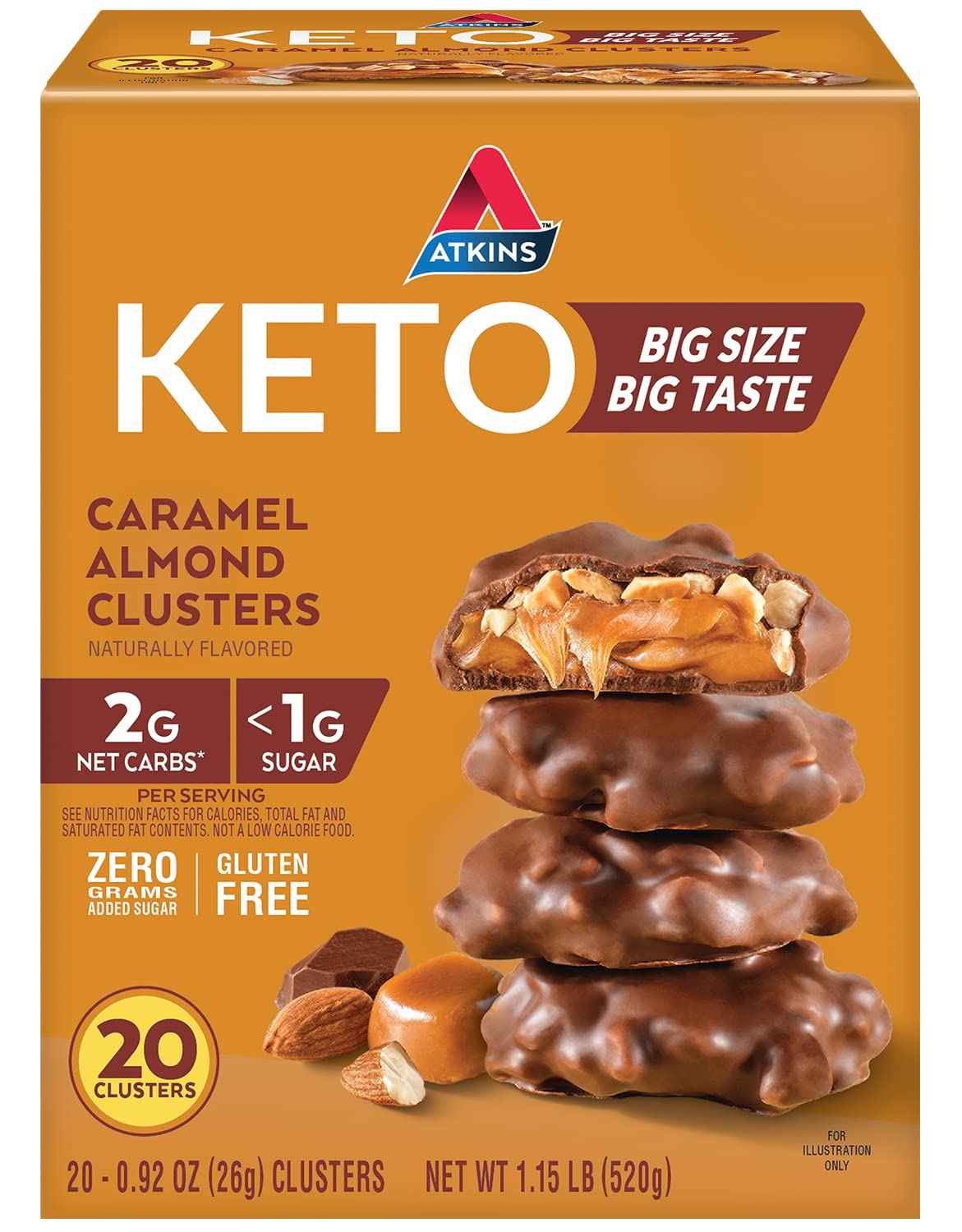 Atkins, Gluten Free, High in Fiber, 1g Sugar, 2g Net Carb, Keto Friendly