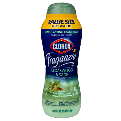 Clorox Fraganzia Laundry Scent Booster Crystals, In-Wash Fragrance Beads for Fresh-Smelling Clothes & Linens, Safe for All Fabrics & Colors, Easy-Pour Bottle