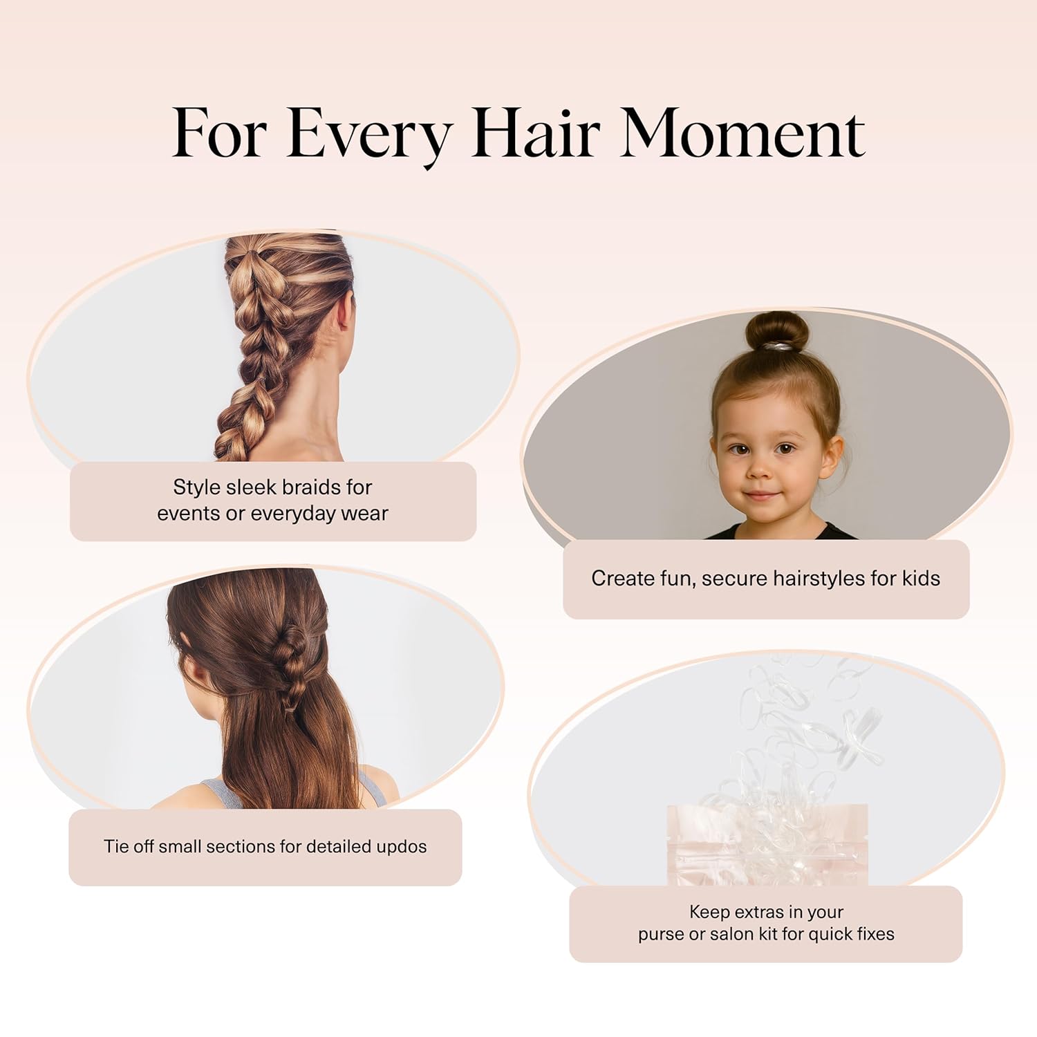 Kitsch_Hair_Ties_No_Damage_for_Kids,_Teens_and_Women_-_Rubber_Bands_for_Hair_Styling_|_No_Snag_Hair_Elastics_|_Daily_Hair_Accessories_|_Ideal_Gifts_for_Women_-_500pcs_(Clear)