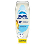 Dawn Free & Clear EZ-Squeeze Dish Soap Liquid, Dishwashing Liquid, Grease Removal, Upside Down Bottle, Unscented, 24.3 Fl Oz