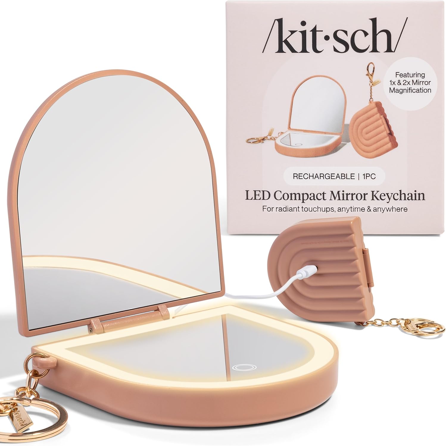 Kitsch_Compact_Mirror_Keychain_–_Travel_Makeup_Mirror_with_Lights,_Small_Lighted_Dual-Magnification_Pocket_Mirrors,_USB-Rechargeable,_Ideal_for_Your_Touch-Ups_While_On_Travel_–_Terracotta