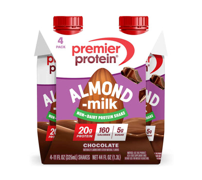 Premier Protein Non-Dairy Plant Based Almondmilk Protein Shake – 20g Protein, 5g Sugar, 11.5 Fl oz