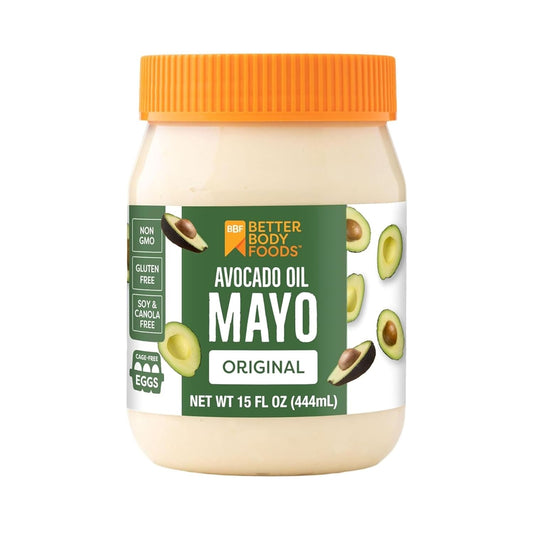 BetterBody_Foods_Avocado_Oil_Mayonnaise,_Non-GMO_Mayo_Spread_Made_with_Cage-Free_Eggs,_Paleo_(15_Ounces)