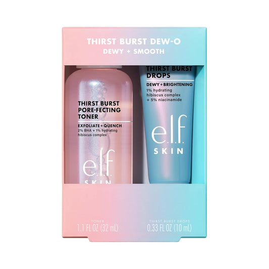 e.l.f._SKIN_Thirst_Burst_Dew-O,_Travel-Sized_Skincare_Set,_Exfoliating_Facial_Toner_&_Hydrating_Serum_Drops,_Gives_Skin_A_Dewy,_Bouncy_Glow,_Vegan_&_Cruelty-Free