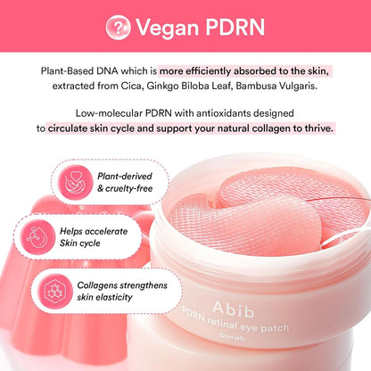 Abib_PDRN_Retinal_Eye_Patch,_Hydrogel_Masks_for_Dark_Circles,_Puffiness,_Fine_Lines,_60_Patches,_84g,_with_Niacinamide,_K-Beauty_Skincare