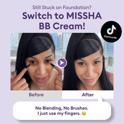 MISSHA_M_PERFECT_COVER_SERUM_BB_CREAM_No.23_Natural_Beige-Light/Medium_with_Cool/Neutral_Undertone,_BB_Cream_by_Cardi_B_Pick,_Skin_Tint,_Tinted_Moisturizer,_Skin_Care_Foundation_Makeup,_1.18_Fl_oz