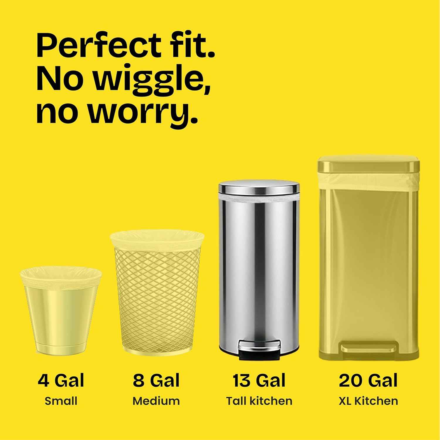 Glad ForceFlex Tall Kitchen Trash Bags, 13 Gallon, Gain Lavender