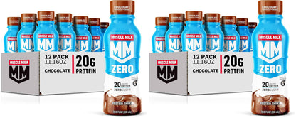 Muscle Milk Zero Protein Shake, 20g Protein, Zero Sugar, 100 Calories, Calcium, Vitamins A, C & D, 4g Fiber, Energizing Snack, Workout Recovery, Packaging May Vary,11.16 Fl Oz