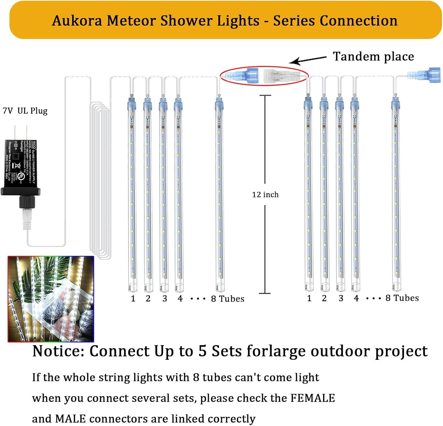 Aukora_Christmas_Lights_Outdoor_Meteor_Shower_Falling_Rain_Lights_12_inch_8_Tubes_192LED_Snowfall_Cascading_Icicle_String_Light_for_Xmas_Tree_Decor_Wedding_Party_Holiday_Window_Garden,_UL_Plug,_White