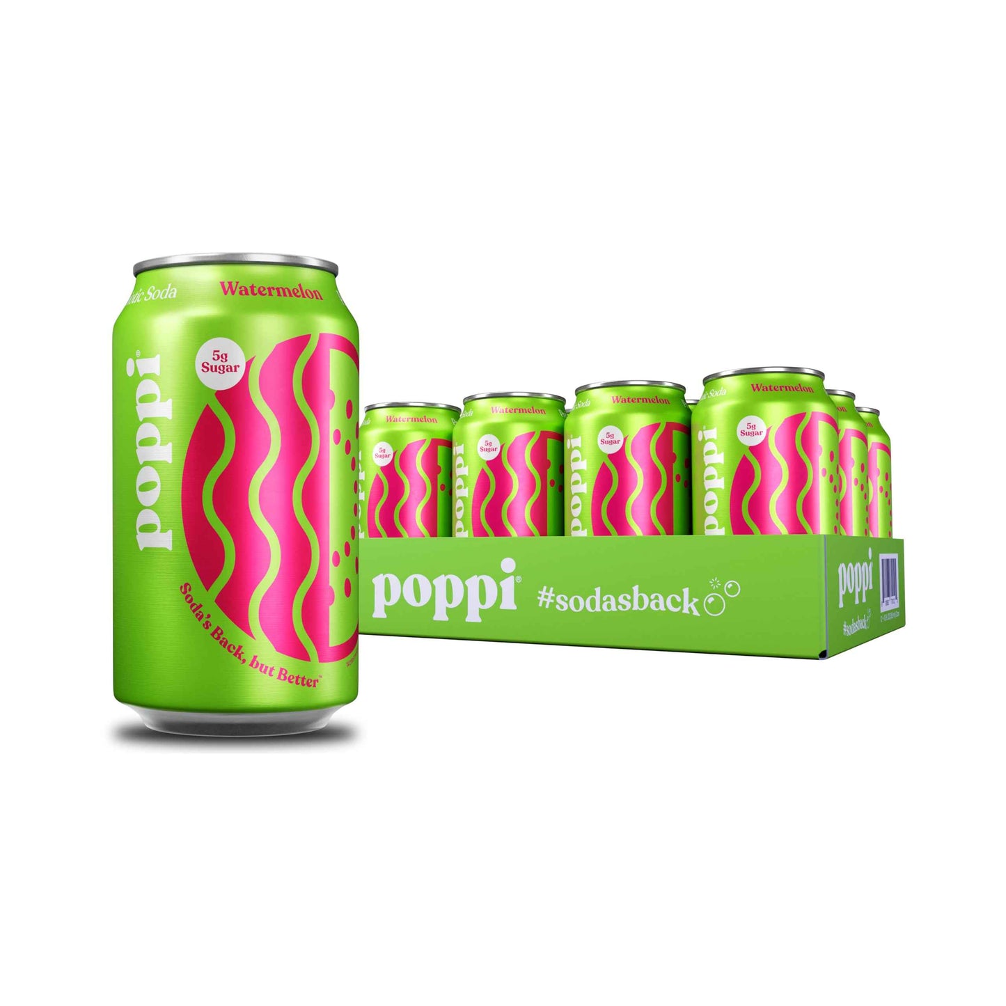Poppi Sparkling Prebiotic Soda Beverage with Apple Cider Vinegar, Seltzer Water and Fruit Juice