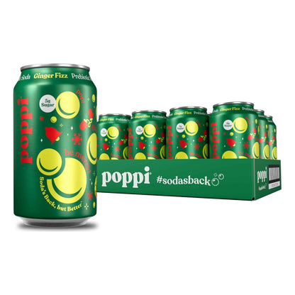 Poppi Sparkling Prebiotic Soda Beverage with Apple Cider Vinegar, Seltzer Water and Fruit Juice