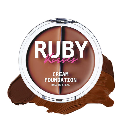 Ruby Kisses 3D Face Creator Cream Foundation &amp;amp; Concealer, 12 Hours Long Lasting, Medium to Full Coverage, Non-Greasy, Ideal for Makeup &amp;amp; Contour Palette (Level 15)