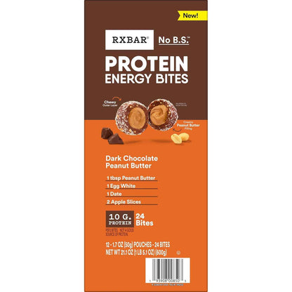 RXBAR Protein Energy Bites, Gluten Free Protein Balls, Dark Chocolate Peanut Butter