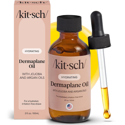Kitsch_Dermaplane_Face_Oil_with_Jojoba_&_Argan_Oil_–_Hydrating_Facial_Formula_for_Dermaplaning_Tool,_Gua_Sha_&_Razor_Use_–_Irritation-Free_Shave_Oil_for_Soft,_Radiant_Skin_–_2oz