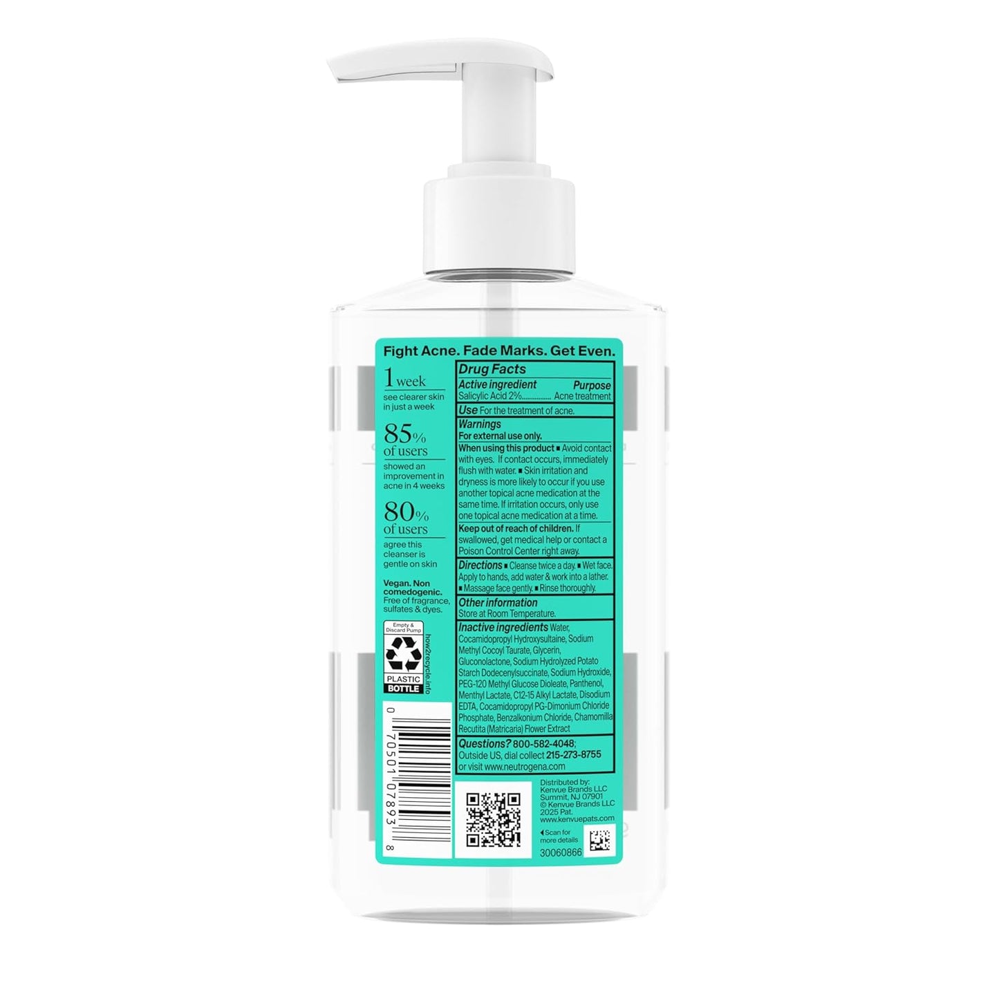 Neutrogena_Evenly_Clear_Acne_Cleanser_with_2%_Salicylic_Acid_&_2%_PHA_Exfoliant,_Gentle_Foaming_Face_Wash_Clears_Clogged_Pores_&_Blackheads_While_Visibly_Fading_Look_of_Post-Acne_Marks,_9.1_fl._oz