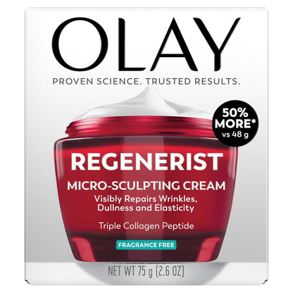 Olay_Face_Moisturizer,_Regenerist_Micro-Sculpting_Cream_for_Women,_Fragrance-Free_-_Anti-Aging,_Anti-Wrinkle,_Firming_Skin_Care_-_Triple_Collagen_Cream,_Peptide,_Hyaluronic_Acid,_Niacinamide,_2.6oz