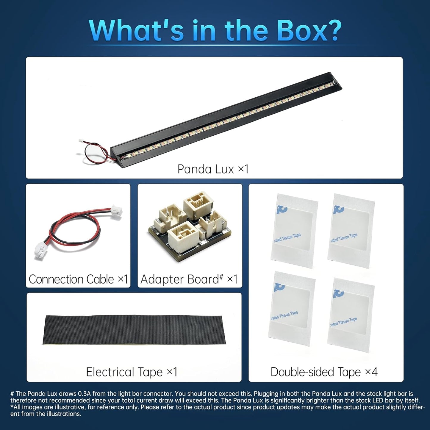 BIQU_Panda_Lux,_Led_Light_Strip_Upgrade_Kit_for_Bambu-Lab_P1S_P1P_X1C_X1E_3D_Printers,_5V_0.3A_LED_Light_Bar,_Magnetic_Installation
