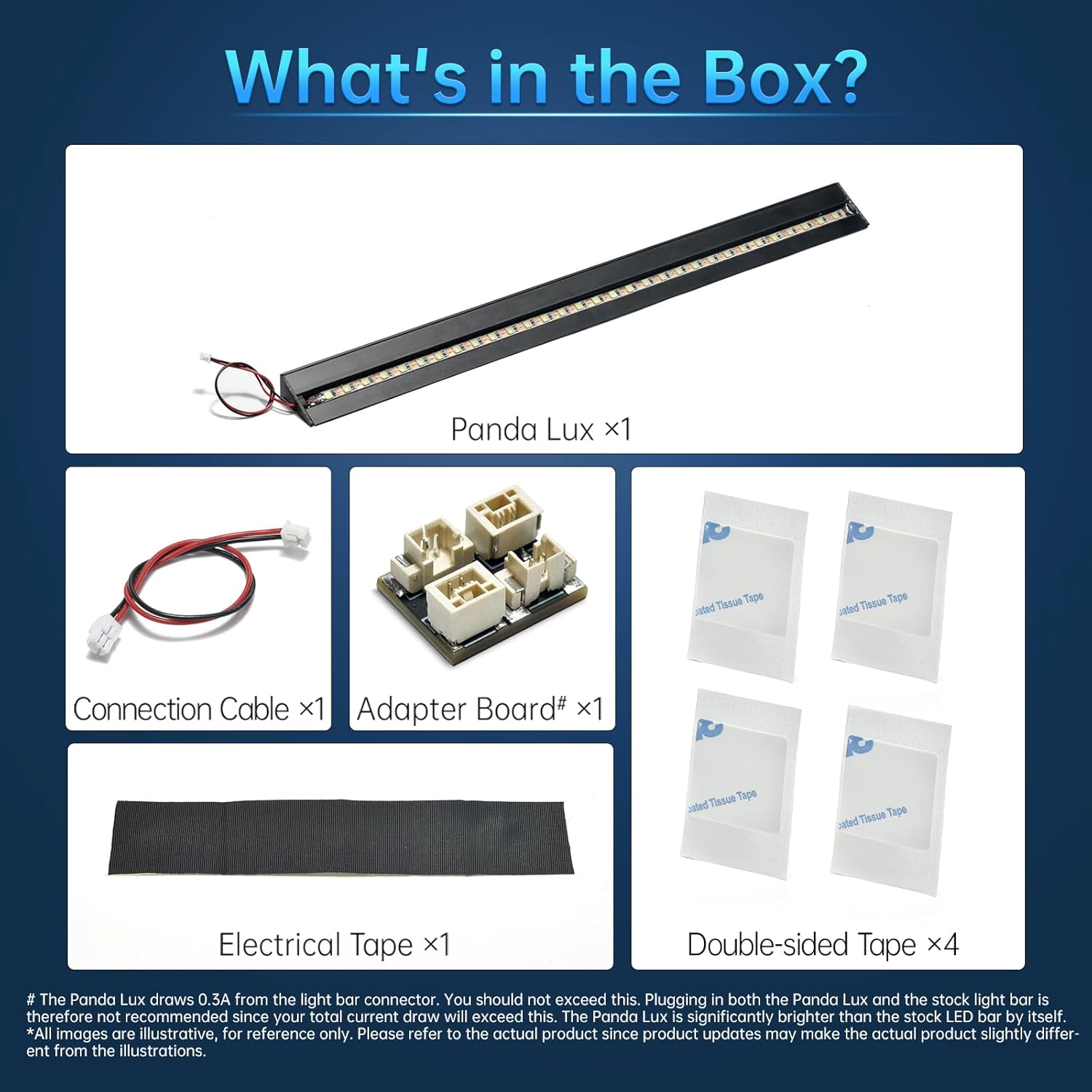BIQU_Panda_Lux,_Led_Light_Strip_Upgrade_Kit_for_Bambu-Lab_P1S_P1P_X1C_X1E_3D_Printers,_5V_0.3A_LED_Light_Bar,_Magnetic_Installation