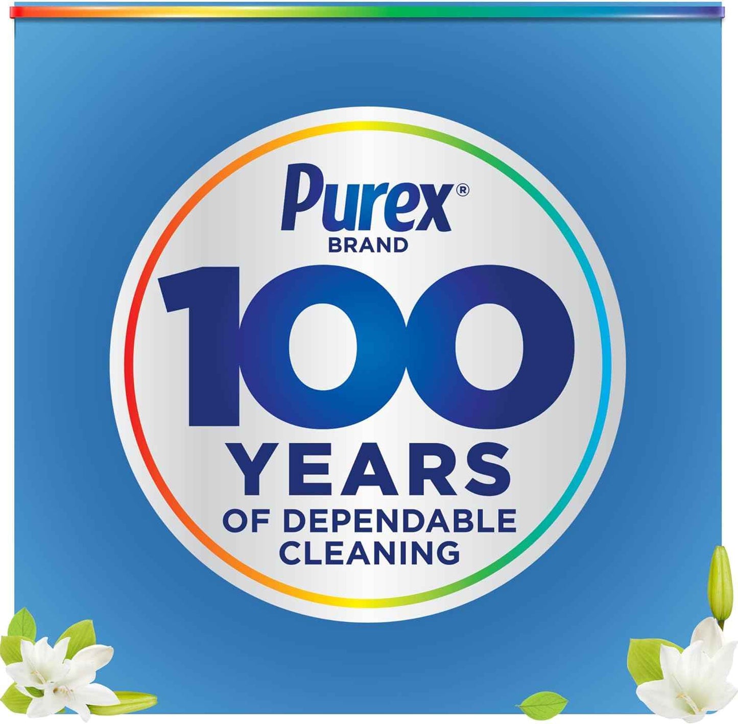 Purex Natural Elements Fresh Lilies & Linen Liquid Detergent, 82.5 oz, 165 Loads, Ultra-Concentrated, Dye-Free, USDA Certified Biobased Product