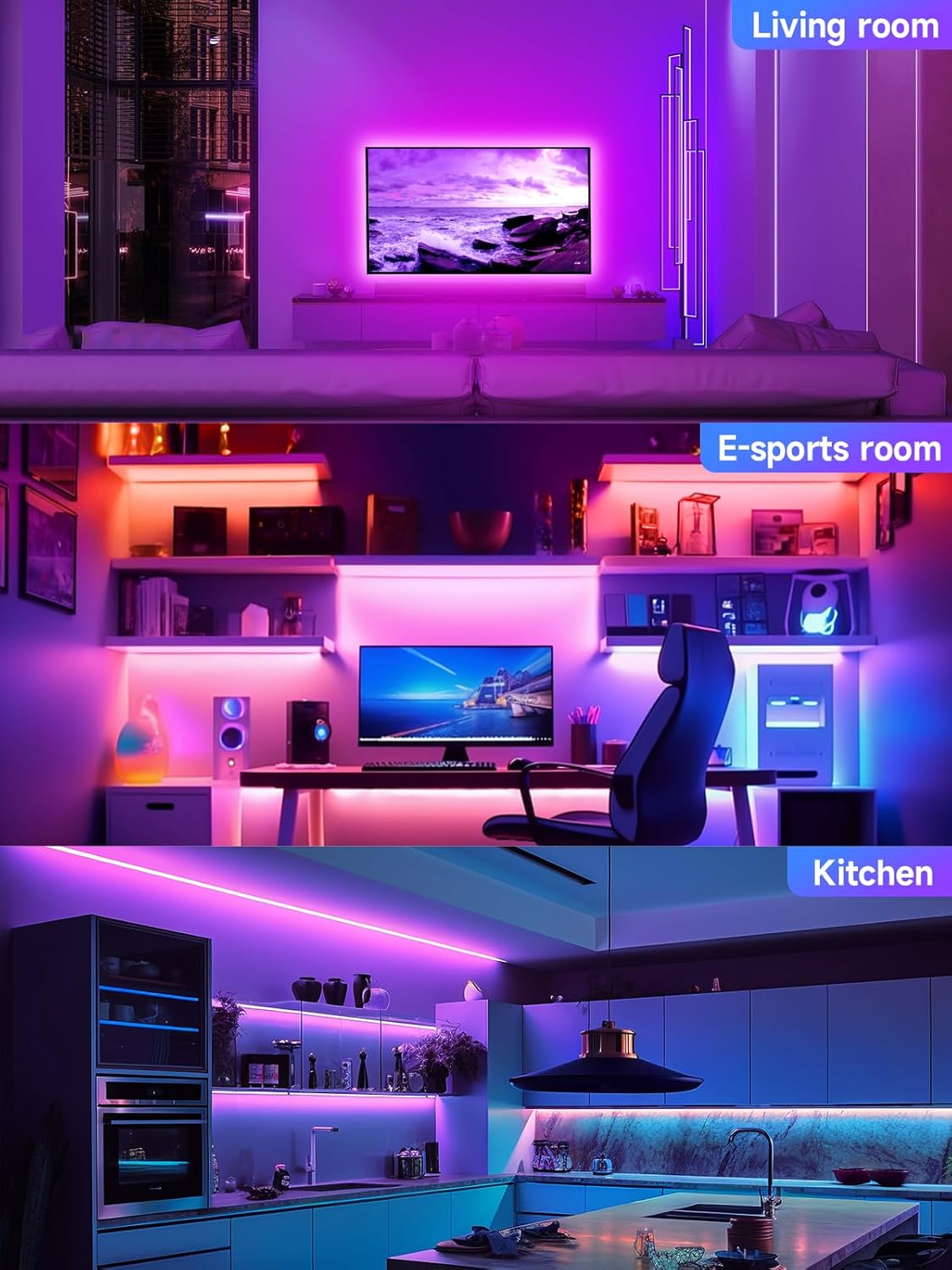 GIPOYENT_TV_LED_Lights,_9.8FT/13.1Ft/16.4FT/18FT/19.6FT/23FT_LED_Lights_for_35-85_Inch,_TV_Behind_with_Bluetooth_Function_-_RGB_Color_Changing_Light_Strip_for_Home_Theater