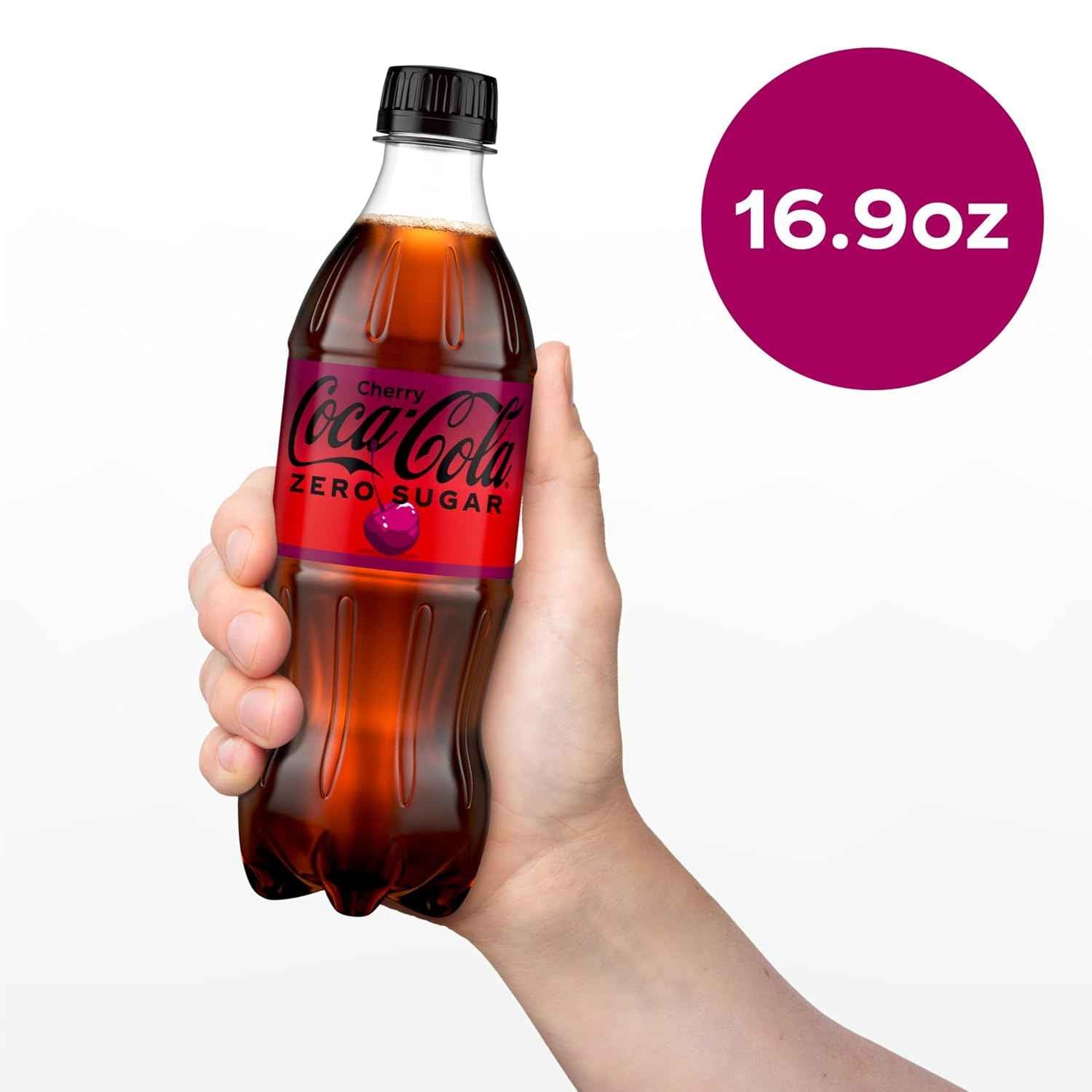 Coca-Cola Zero Sugar Cherry Diet Soda Soft Drink, 16.9 fl oz