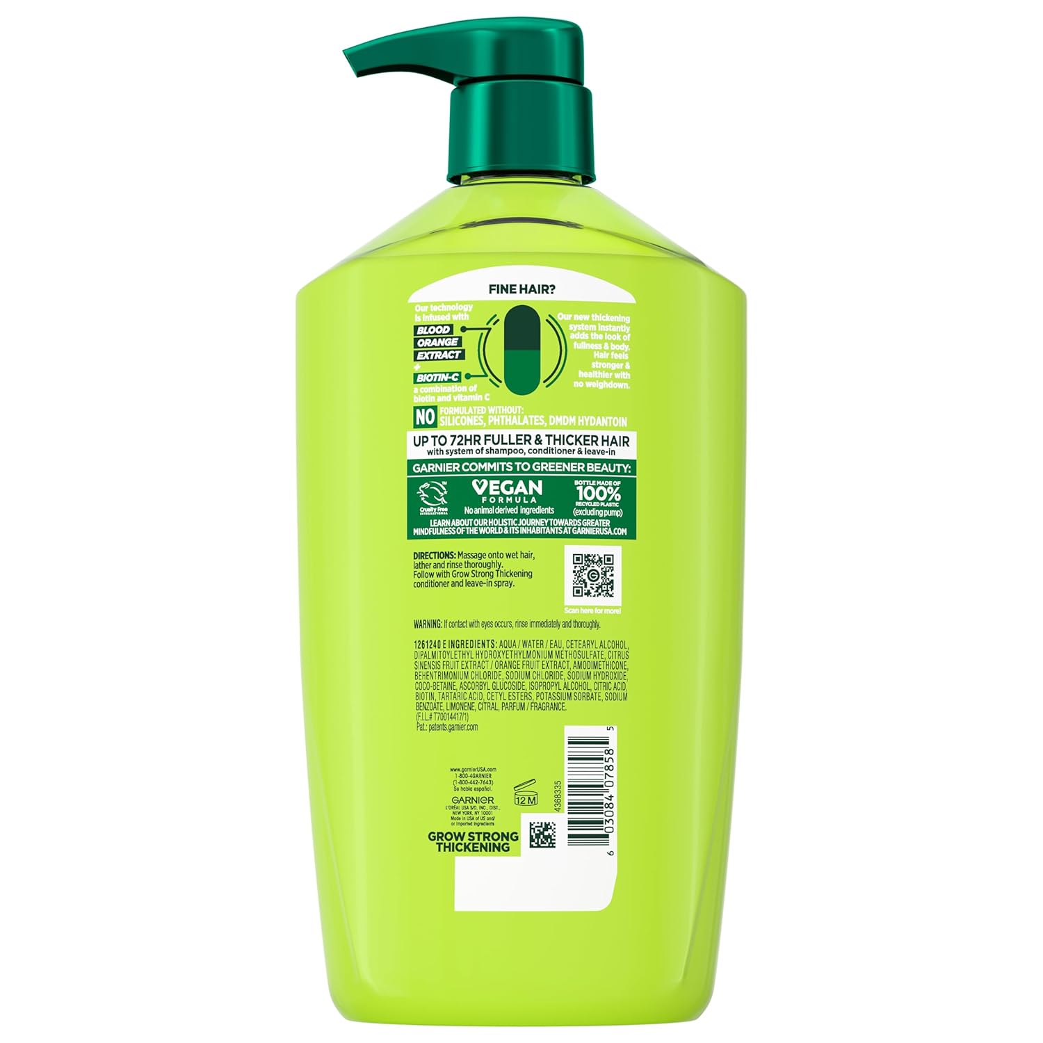 Garnier_Fructis_Grow_Strong_Thickening_Conditioner_for_Fine_Hair,_Biotin-C,_32.3_Fl_Oz,_1_Count_(Packaging_May_Vary)
